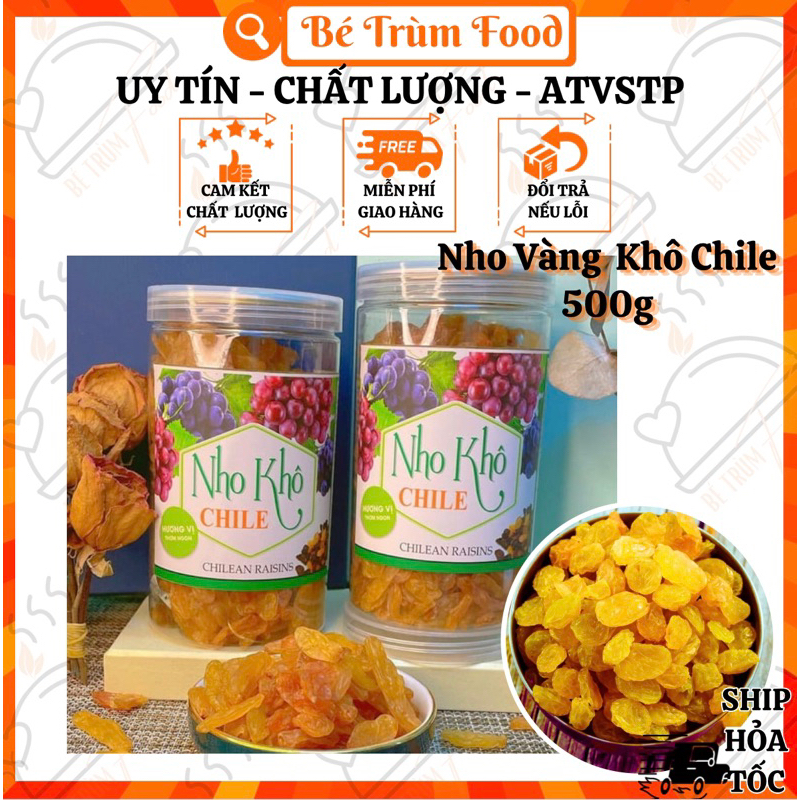 Nho Vàng Chile Nhập Khẩu 500g 𝐅𝐫𝐞𝐞𝐒𝐡𝐢𝐩  Bé Trùm