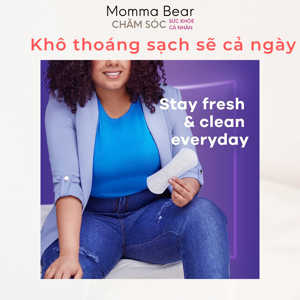 Băng vệ sinh hằng ngày Always Anti-bunch, không cánh, quần đáy rộng, ngăn mùi, thấm hút tốt, hàng Mỹ - Momma Bear