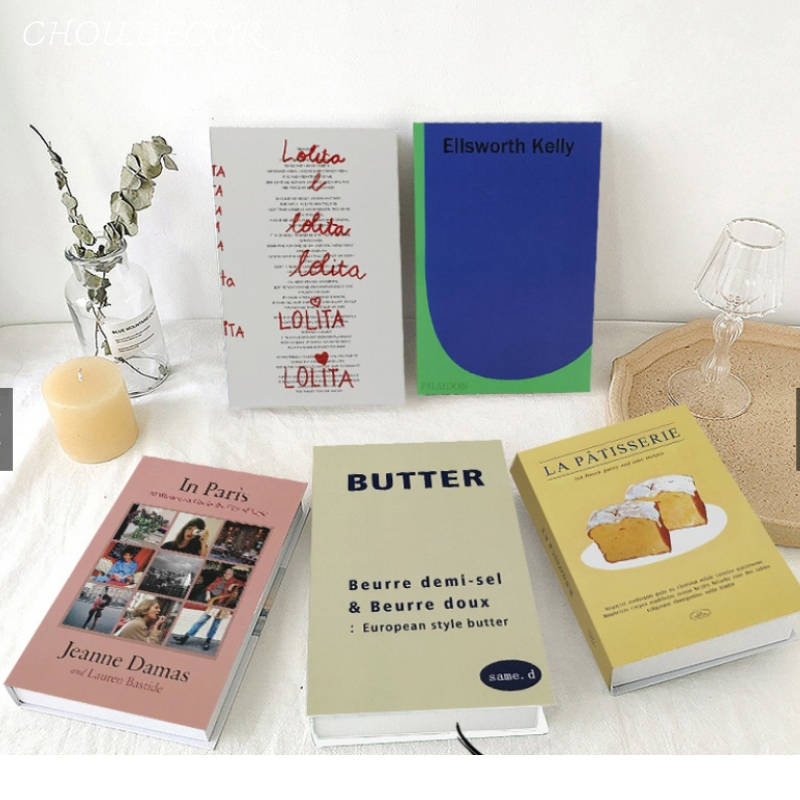 Mô hình sách giả họa tiết dễ thương dùng trang trí nhà cửa, phụ kiện chụp ảnh - Chou.Decor