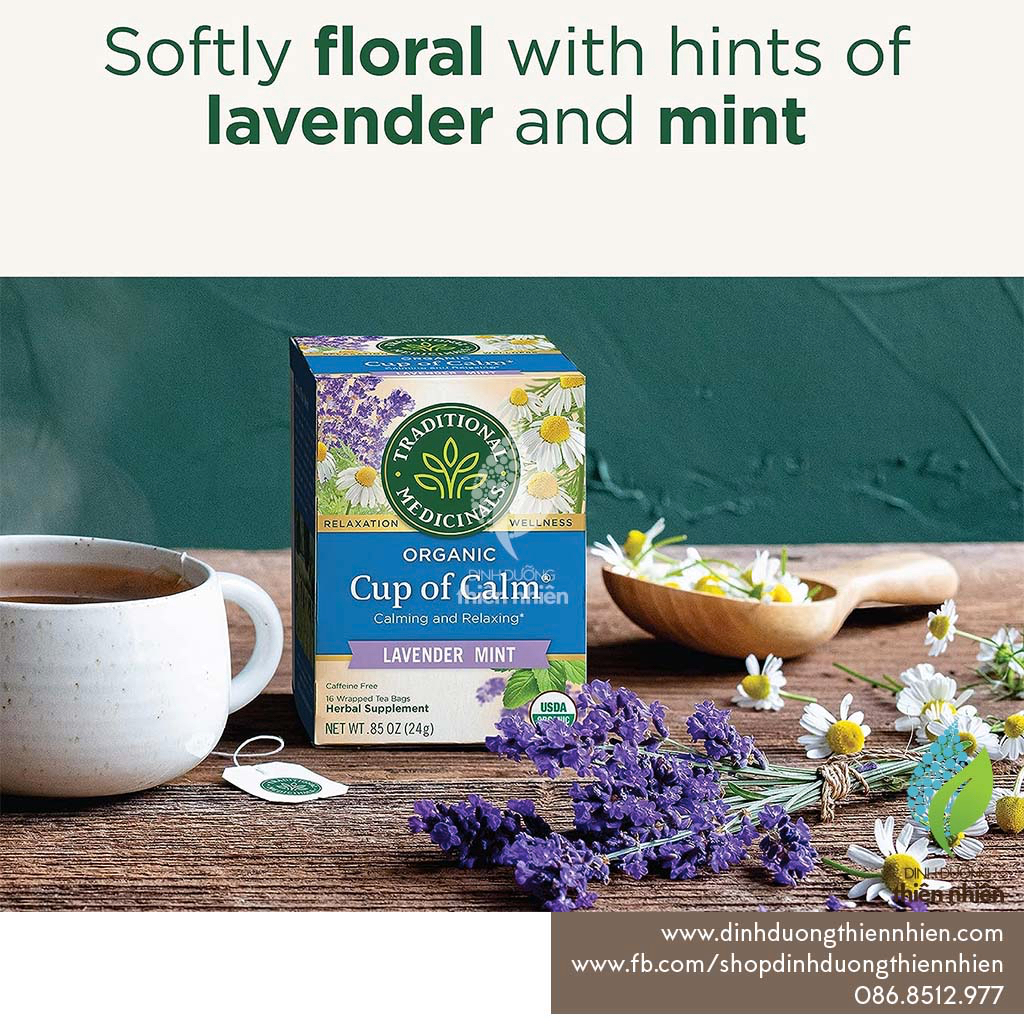 Trà Hữu Cơ Giúp Thư Giãn, Giảm Căng Thẳng Traditional Medicinals Organic Cup Of Calm