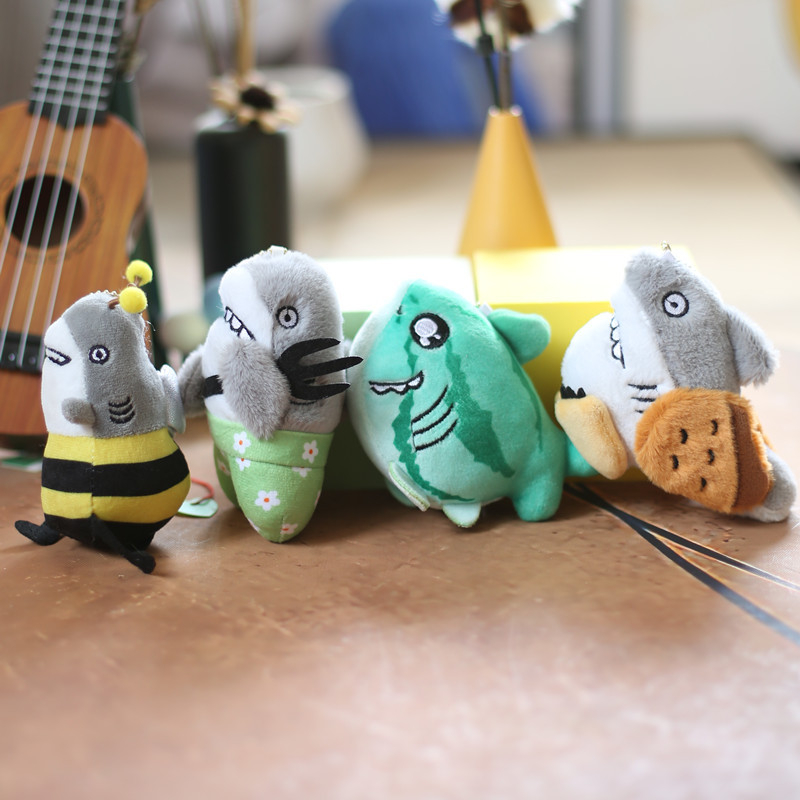 Móc khóa nhồi bông Cá Mập Shark Dudu Ráp nhiều mẫu mã dễ thương trang trí balo, túi xách, quà tặng bạn bè