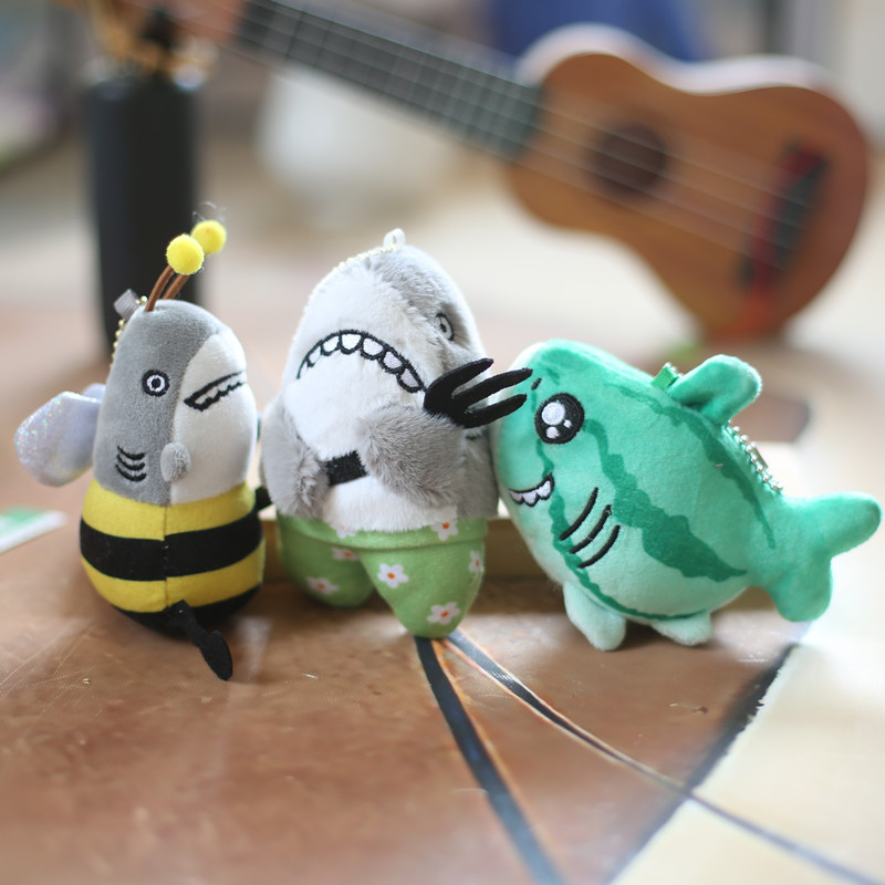 Móc khóa nhồi bông Cá Mập Shark Dudu Ráp nhiều mẫu mã dễ thương trang trí balo, túi xách, quà tặng bạn bè