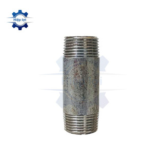 Ống ren sắt mạ kẽm ren 60 dài 200 - ống ren ngoài dài sắt kẽm - kép dài 2 đầu ren ngoài