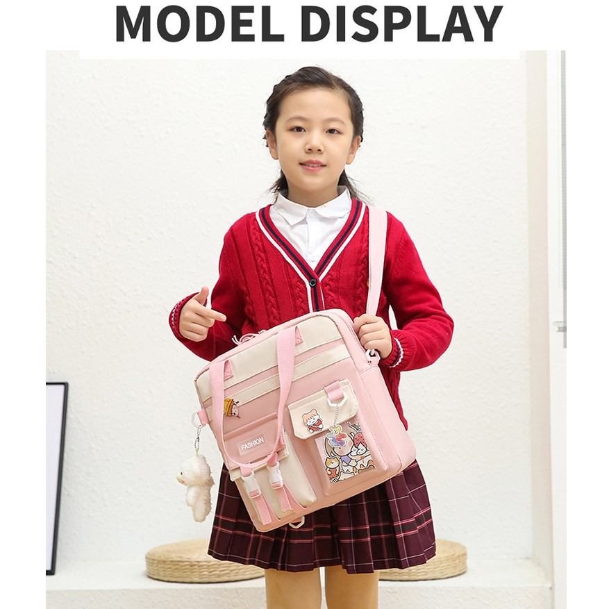 Túi Học Thêm Cho Bé, Đeo Chéo Và Đeo Balo Đựng Đồ Dùng Sách Vở Phù Hợp Cho Bé Cấp 1