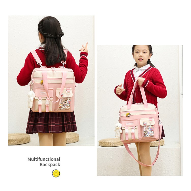 Túi Học Thêm Cho Bé, Đeo Chéo Và Đeo Balo Đựng Đồ Dùng Sách Vở Phù Hợp Cho Bé Cấp 1