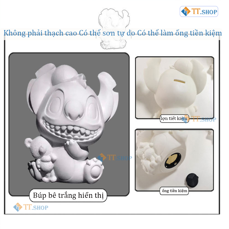 Chó con búp bê Tượng tô màu PVC cho bé  ống tiền kiệm
