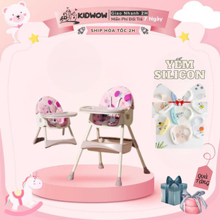 [TẶNG KÈM YẾM SILICON]Ghế Ăn Dặm Cao Cấp KIDWOW Điều Chỉnh Lưng Bánh Xe Có Khoá Gấp Gọn Tiện Dụng,Thay Đổi Độ Cao Cho Bé