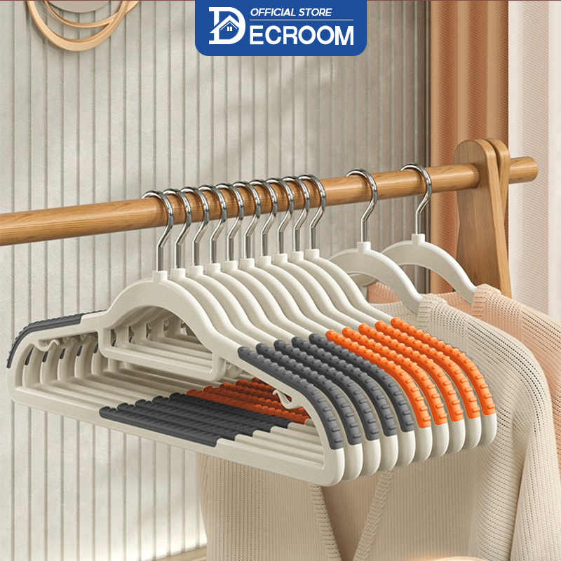 DECROOM Móc Treo Quần Áo Bộ 10 Móc Treo Chống Trượt Thiết Kế Điểm G Thông Minh, Không Để Lại Dấu Vết