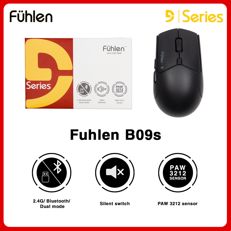 Chuột Không Dây Fuhlen B09s Dual Modes Silent Switch Giảm Ồn DPI 4000 - Bảo Hành 2 Năm