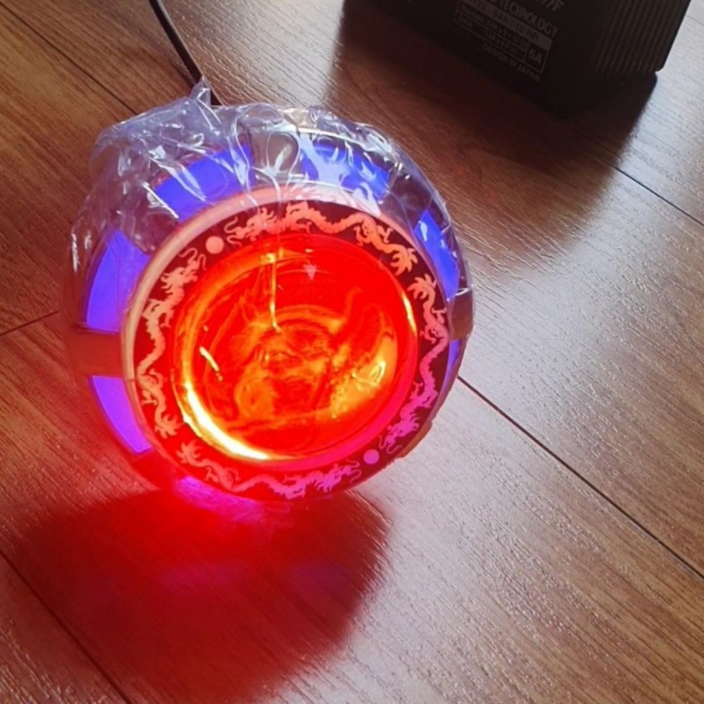 Đèn pha xe máy, đèn pha bi cầu viền rồng, ánh sáng bắt mắt, phù hợp nhiều loại xe