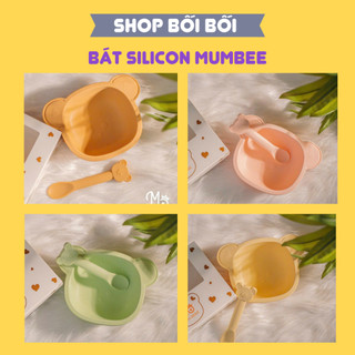 Ăn dặm silicone chống trượt hình gấu Mumbebe
