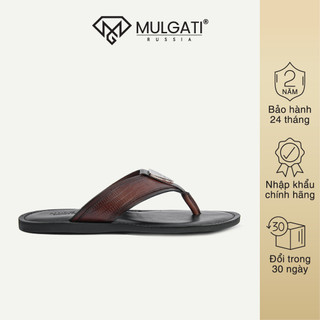 Dép tông nam MULGATI Leather da sần - KB15-2P9