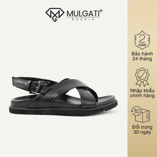 Dép xăng đan nam MULGATI Basic da bò cao cấp quai chéo - TK395-3