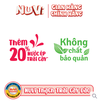 Thùng 12 Túi NuVi Thạch Trái Cây Nho - Đào-Vải 120Gram