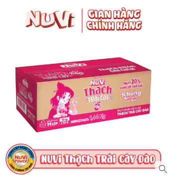 Thùng 12 Túi NuVi Thạch Trái Cây Nho - Đào-Vải 120Gram