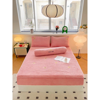 Set ga gối 3 món nỉ nhung teddy bear trần bông siêu mềm mịn