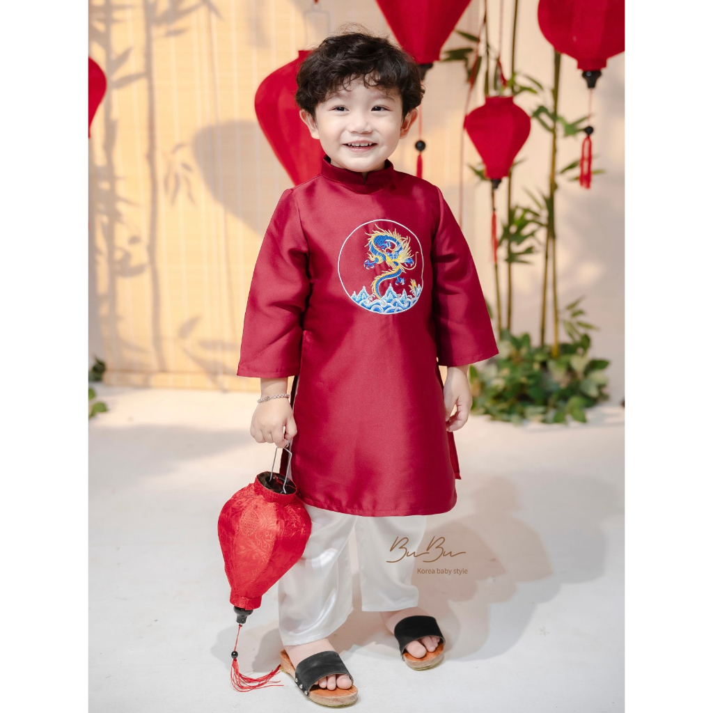 𝐀́𝐨 𝐃𝐚̀𝐢 𝐓𝐚𝐟𝐭𝐚 𝐁𝐞́ 𝐓𝐫𝐚𝐢 - Áo Dài Cách Tân