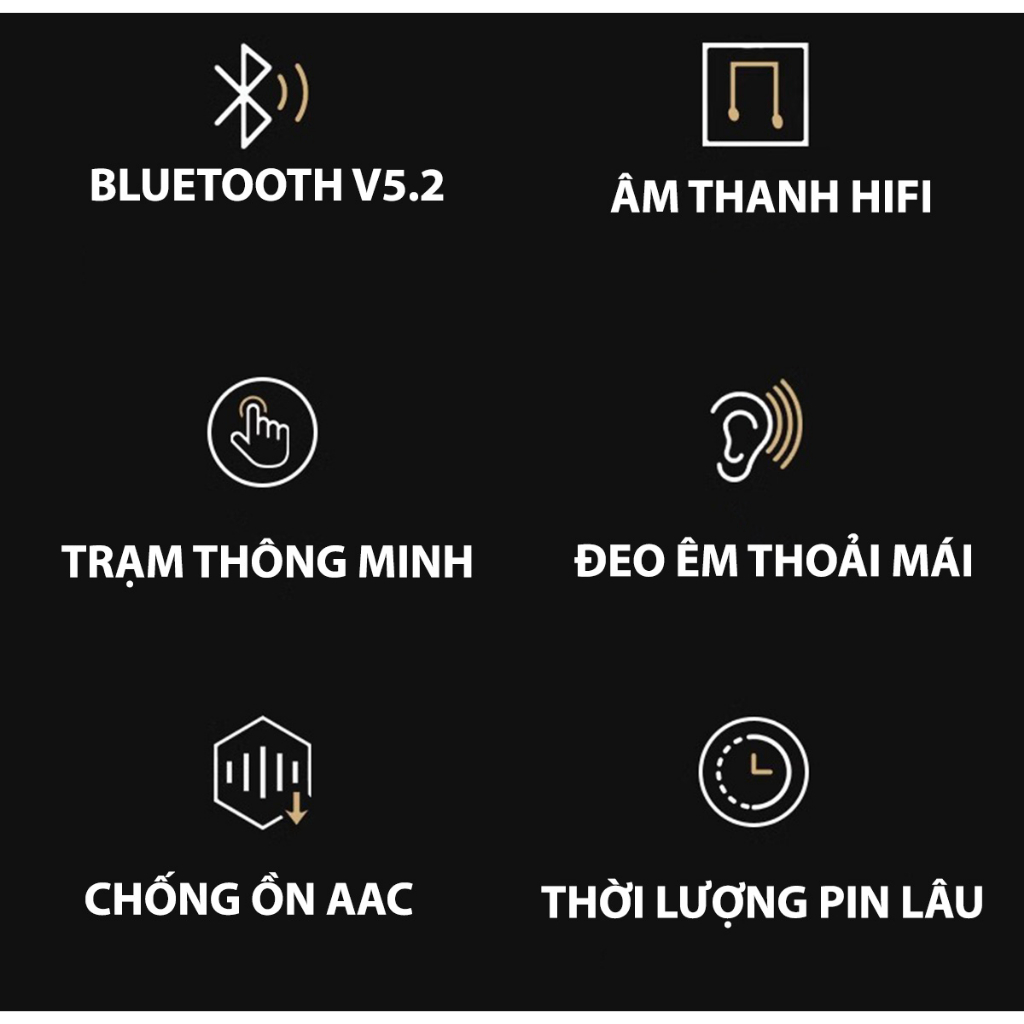 Tai nghe Bluetooth MONSTER XKT03, Bluetooth V5.3, tai nghe không dây true wireless chính hãng BH, cảm ứng , có mic