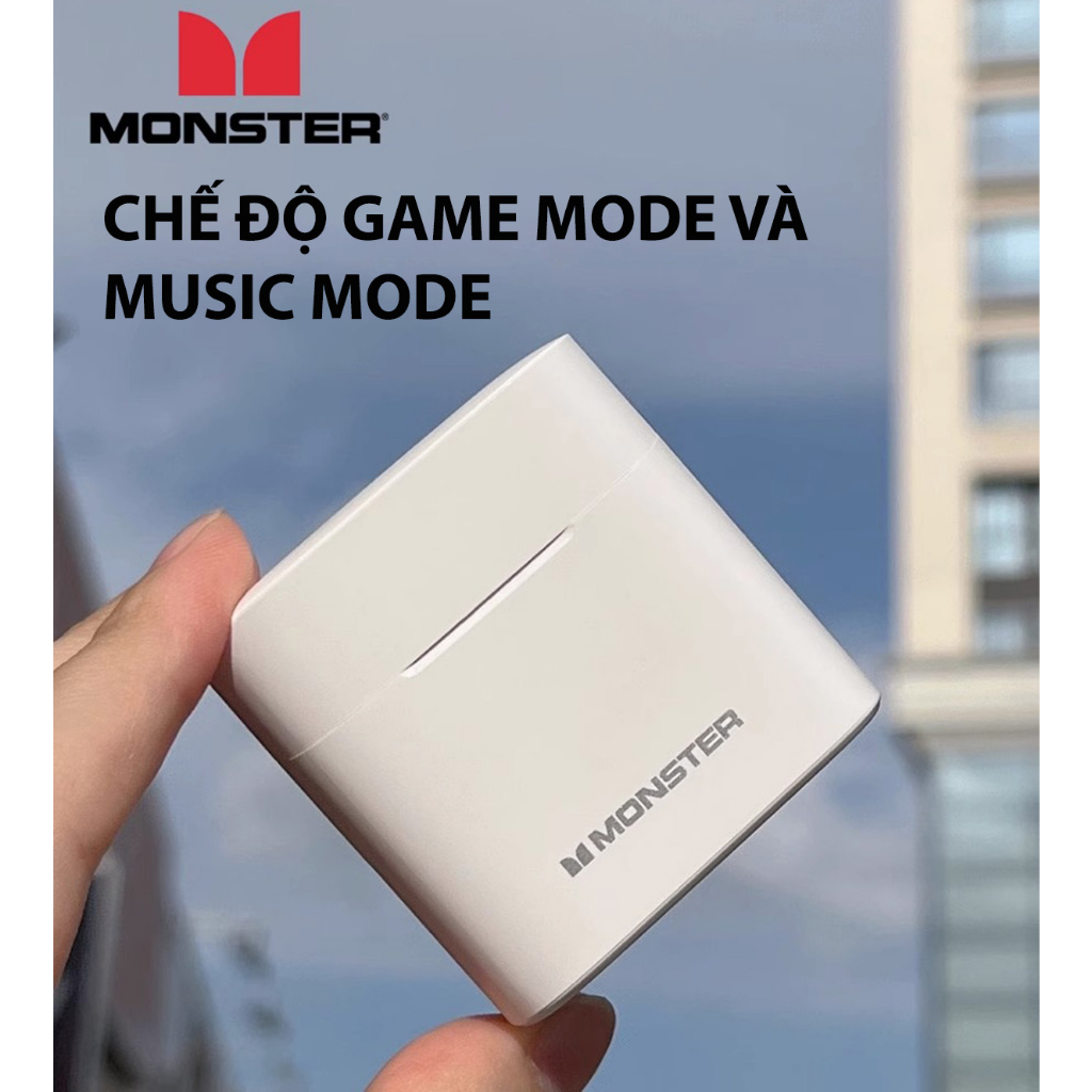 Tai nghe Bluetooth MONSTER XKT03, Bluetooth V5.3, tai nghe không dây true wireless chính hãng BH, cảm ứng , có mic