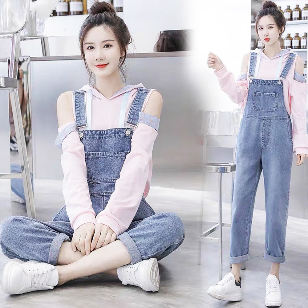 Quần yếm jean dài nữ HARUKUN YJ018 phong cách hàn quốc dễ mặc phù hợp mọi lứa tuổi