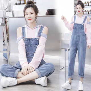  Quần yếm jean dài nữ HARUKUN YJ018 phong cách hàn quốc dễ mặc phù hợp mọi lứa tuổi 