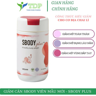 Viên Giảm cân Sbody PLUS+, sbody slim mẫu mới, giảm cân nhanh chóng, hiệu quả - chai 24 viên