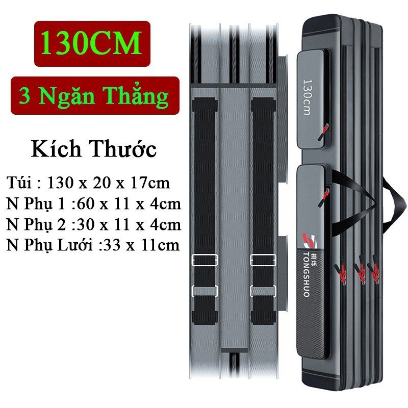 Túi đựng cần câu cá chuyên dụng câu đơn câu đài 2 ngăn, 3 ngăn cao cấp