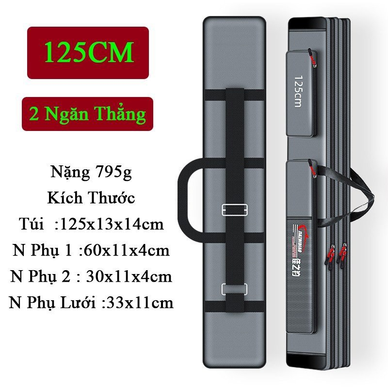 Túi đựng cần câu cá chuyên dụng câu đơn câu đài 2 ngăn, 3 ngăn cao cấp