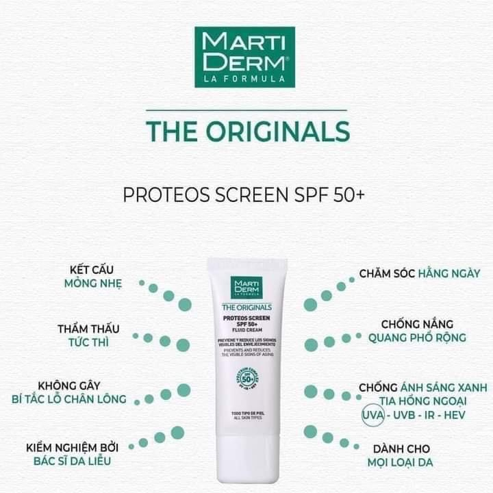 Kem chống nắng martiderm sps50+ 40ml chính hãng korea kv6