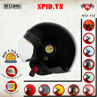[BULLDOG CHÍNH HÃNG] Mũ bảo hiểm 3/4 có kính BULLDOG POM - Bảo hành 5 năm - SPID.VN