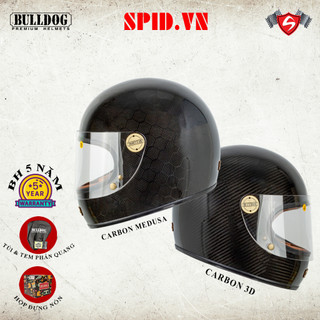 [BULLDOG CHÍNH HÃNG] Mũ bảo hiểm Fullface Bulldog Clasico II CARBON FIBER - Bảo hành 5 năm - SPID.VN
