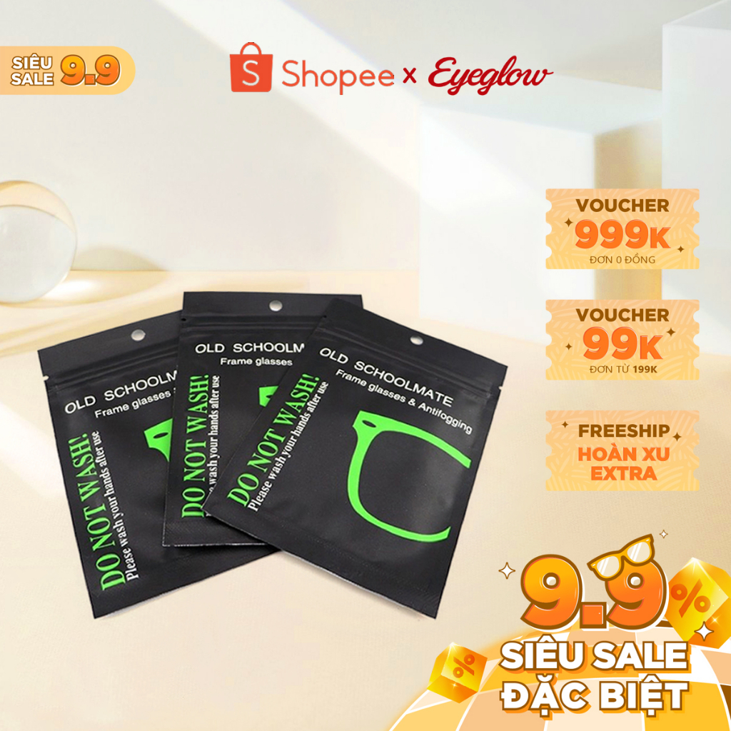 Khăn nano lau kính chuyên dụng EYEGLOW khăn lau chống bám hơi nước dùng khi đeo khẩu trang tiện lợi EG-2266