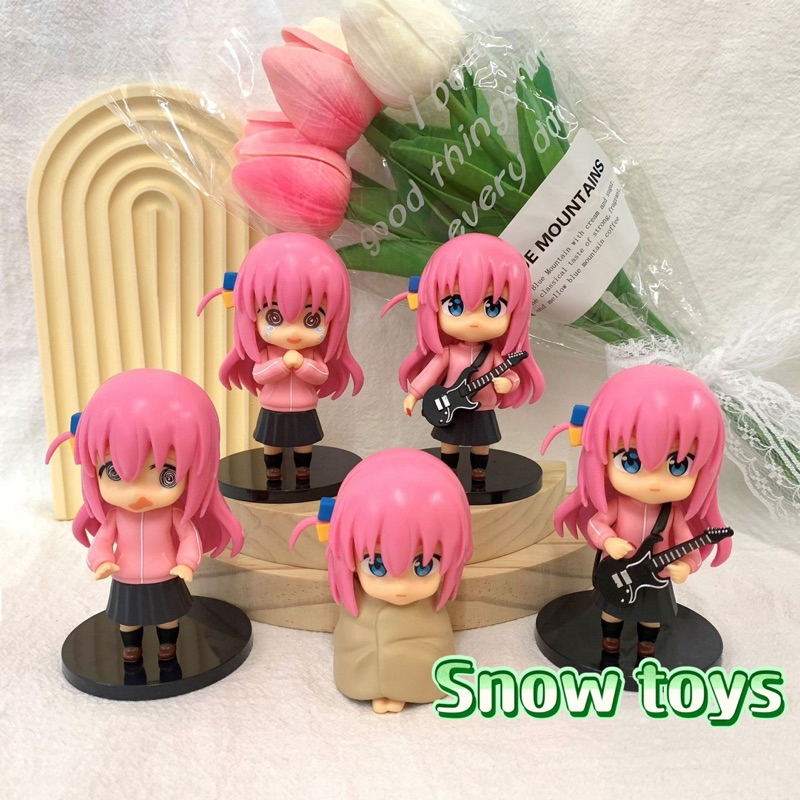 Mô hình Bocchi The Rock - Mô hình nhân vật Hitori Gotou các tư thế dễ thương - Goto Hitori nghệ danh Guitar Hero - 10cm