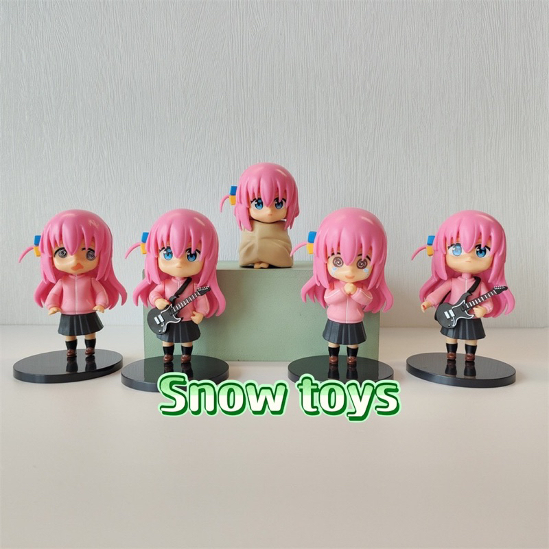 Mô hình Bocchi The Rock - Mô hình nhân vật Hitori Gotou các tư thế dễ thương - Goto Hitori nghệ danh Guitar Hero - 10cm