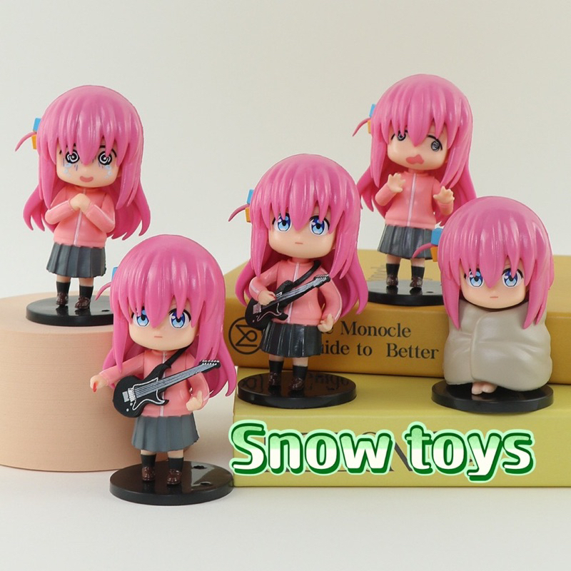 Mô hình Bocchi The Rock - Mô hình nhân vật Hitori Gotou các tư thế dễ thương - Goto Hitori nghệ danh Guitar Hero - 10cm