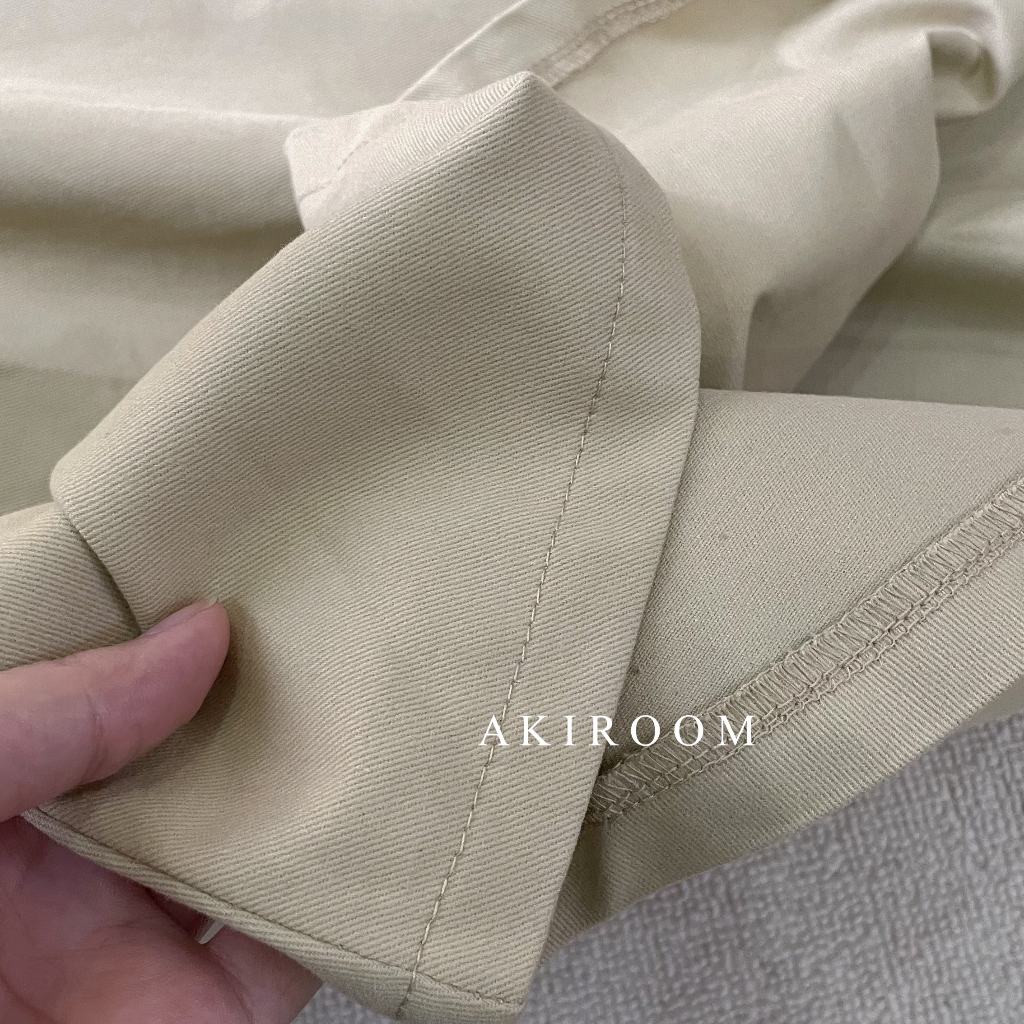 Chân váy kaki thô dáng xòe dài cạp lưng chun kèm belt 3631