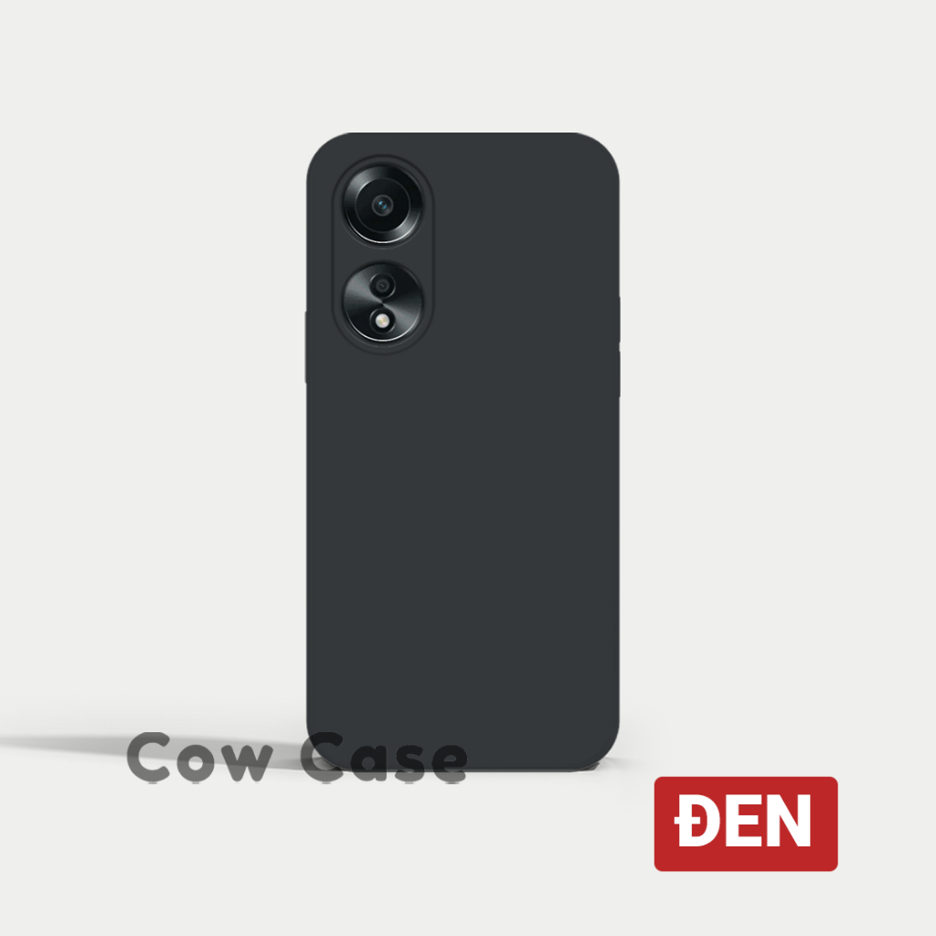 Ốp Oppo A78 4G cạnh vuông Cowcase | Vỏ điện thoại Oppo bảo vệ camera toàn diện TRON