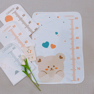 Tấm lót chống thấm, Chống thấm cotton organic Monona - phiên bản thước đo chiều dài bé
