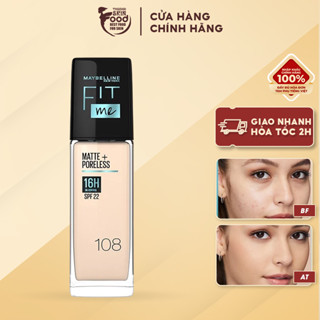 Kem Nền Kiềm Dầu, Cho Lớp Nền Mịn Lì Tự Nhiên Maybelline Fit Me Matte Poreless Foundation SPF22 30ml
