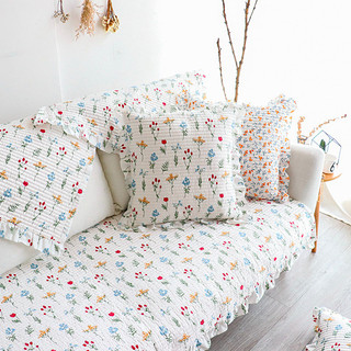 Thảm sofa 100% cotton chống bụi phong cách cổ điển - Thảm cotton hoa cỏ mùa xuân - Thảm trải sofa 100% cotton
