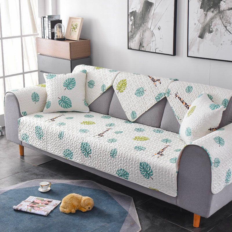 Thảm sofa 100% cotton chống bụi phong cách cổ điển - Thảm cotton phủ sofa - Thảm trải sofa 100% cotton - Vỏ gối sofa