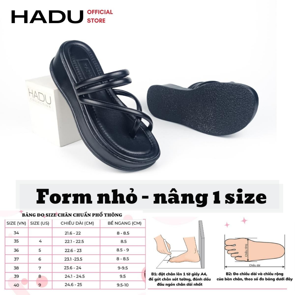 Form nhỏ nâng 1 size - Dép Đế Đúc Bánh Mì Quai Xỏ Ngón, Siêu Êm Ái, Nhẹ Nhàng KATIFA K502D, Bảo Hành 12T