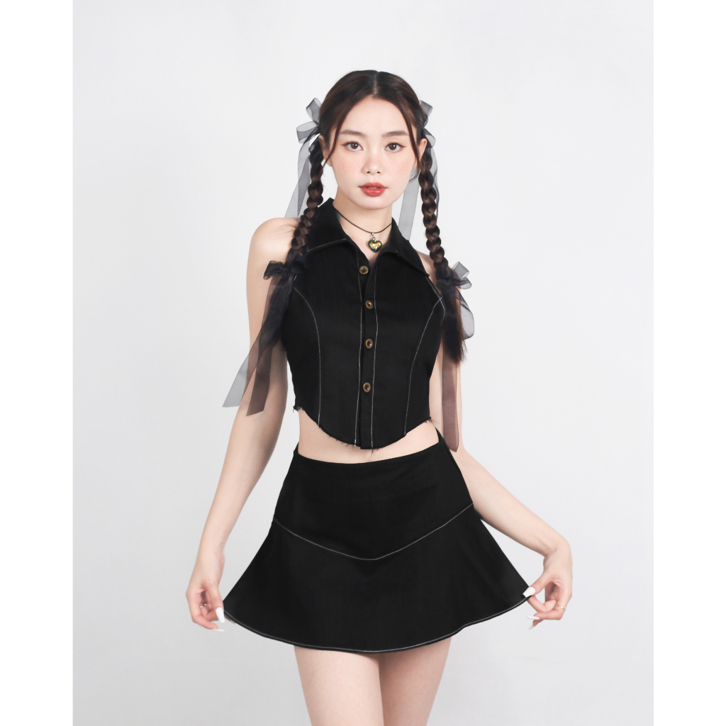 DALLA Chân váy kaki xòe