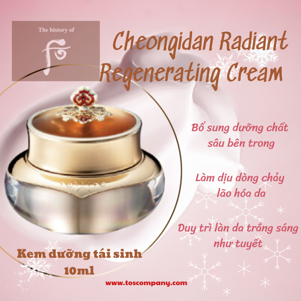 The History of WHOO Cheongidan Radiant Special 3pcs Gift Set - Bộ tái sinh da WHOO giúp tái sinh da mang lại làn da hồng