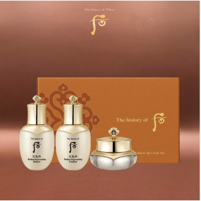 The History of WHOO Cheongidan Radiant Special 3pcs Gift Set - Bộ tái sinh da WHOO giúp tái sinh da mang lại làn da hồng