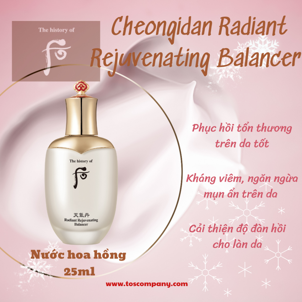 The History of WHOO Cheongidan Radiant Special 3pcs Gift Set - Bộ tái sinh da WHOO giúp tái sinh da mang lại làn da hồng