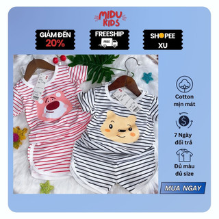 Quần áo cho bé trai và bé gái, chất cotton Tàu cao cấp, hình in 3D Cún và Hổ yêu hiệu nhà MiDu Kid