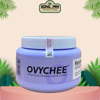 Kem hấp phục hồi Keratin dạng kem Ovychee Keratin smooth hũ 500ml siêu phục hồi tóc yếu nát