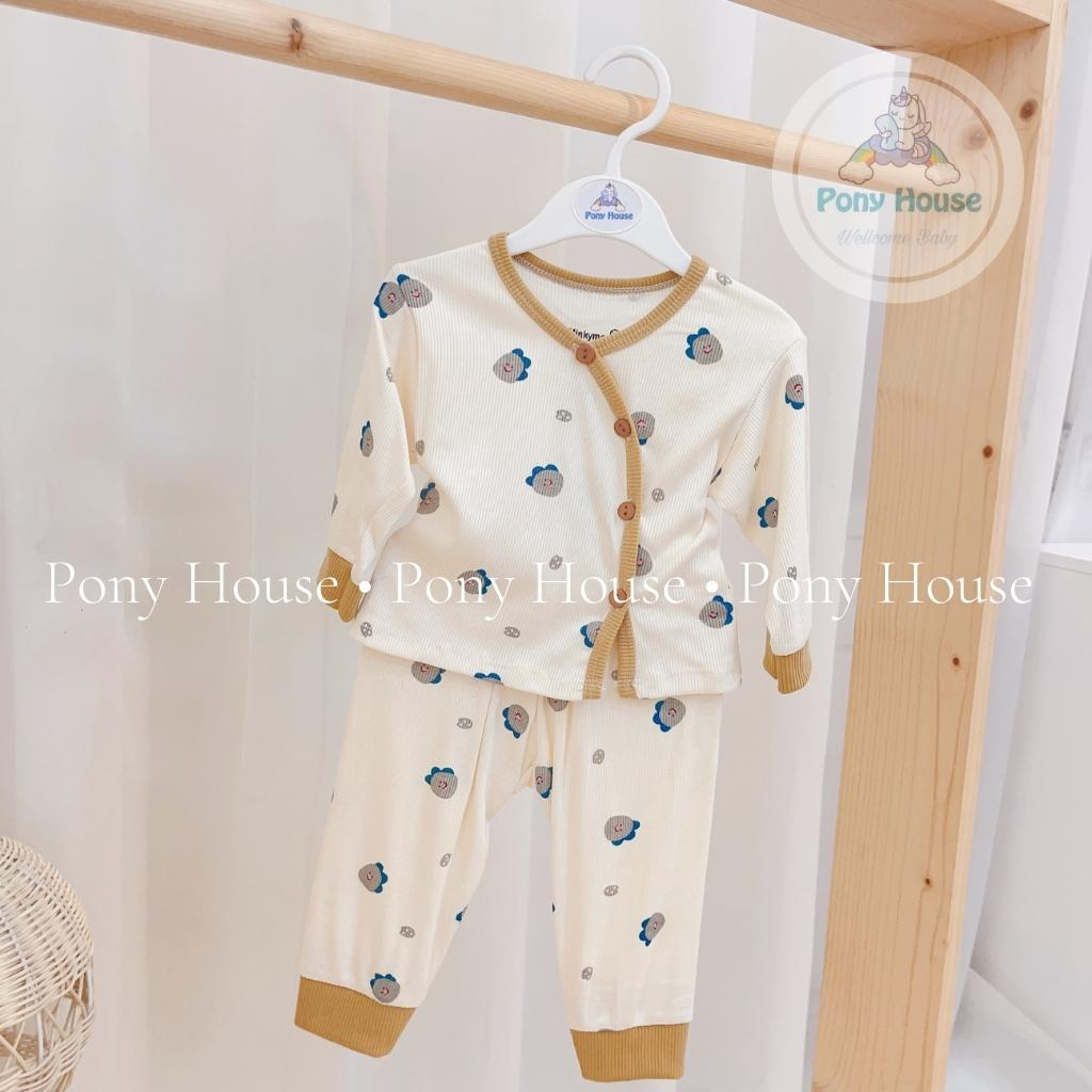 Bộ Sơ Sinh Dài Tay Cài Chéo Chất Cotton Tăm Mềm Mịn Cho Bé Trai, Bé Gái Từ Sơ Sinh (0-3M Đến 6-9M)