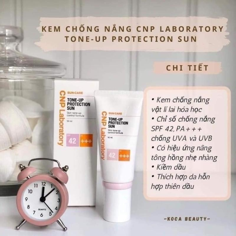 Kem chống nắng CNP nâng tông Laboratory tone up protection sun autcometic ak kv6